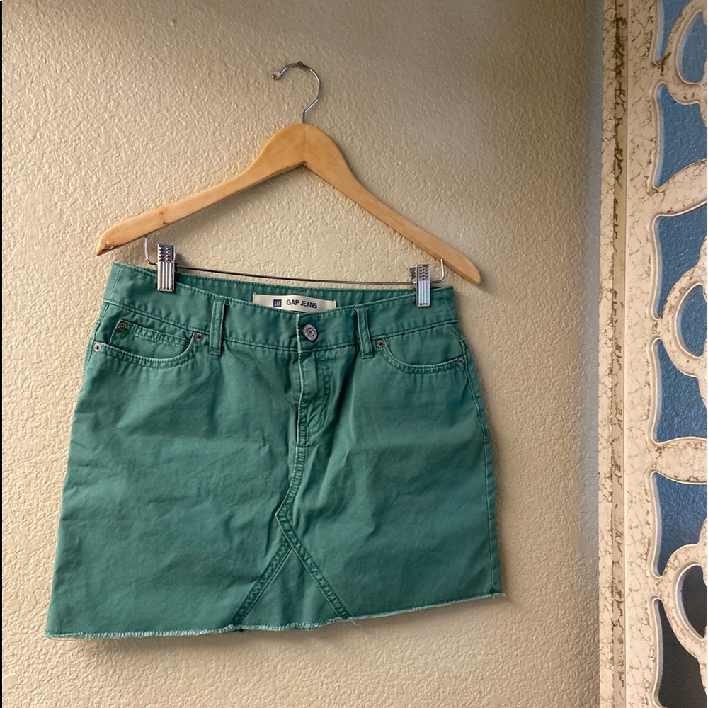 GAP|Jean Skirt|Green Skirt|Cute Skirts